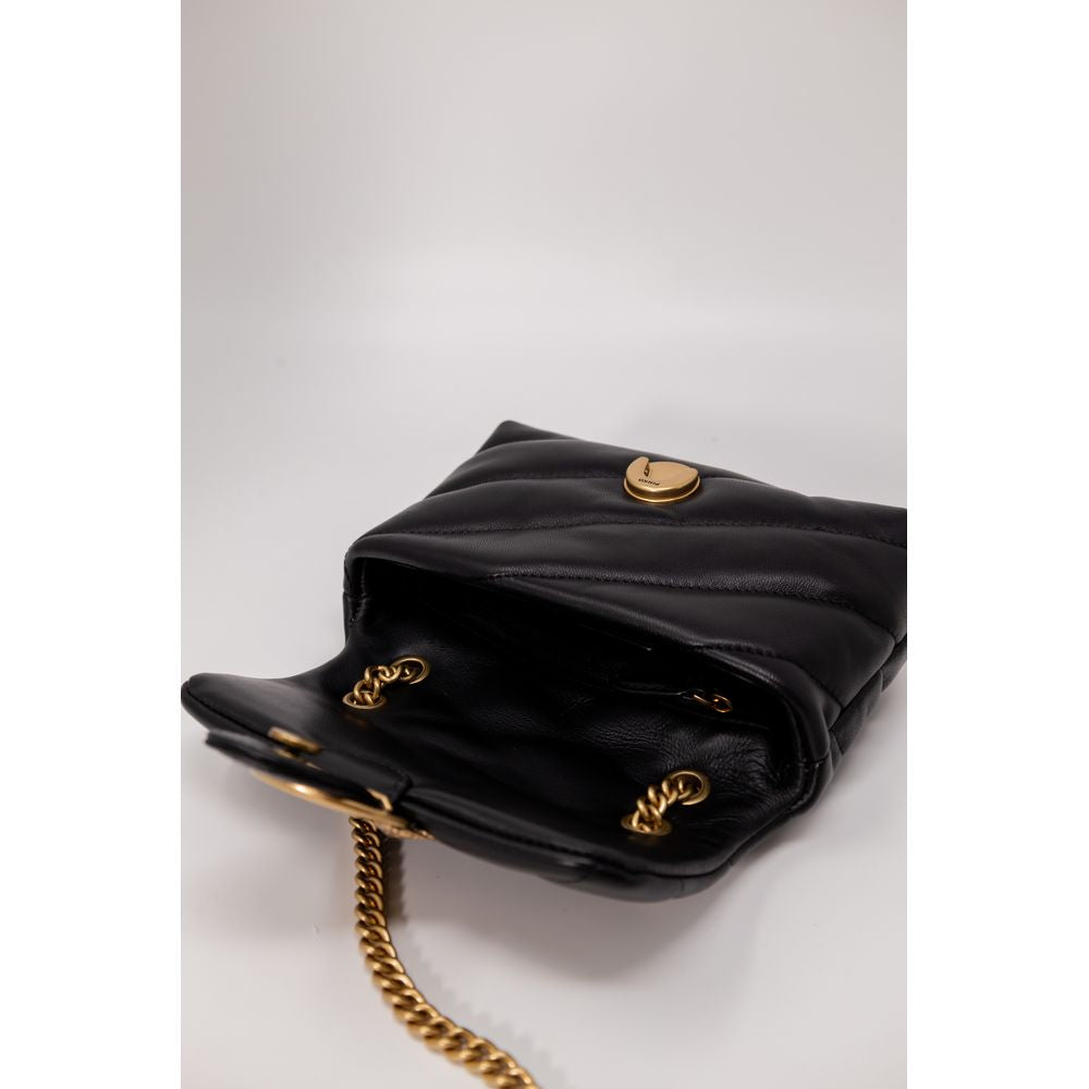 PINKO Black Leather Handbag