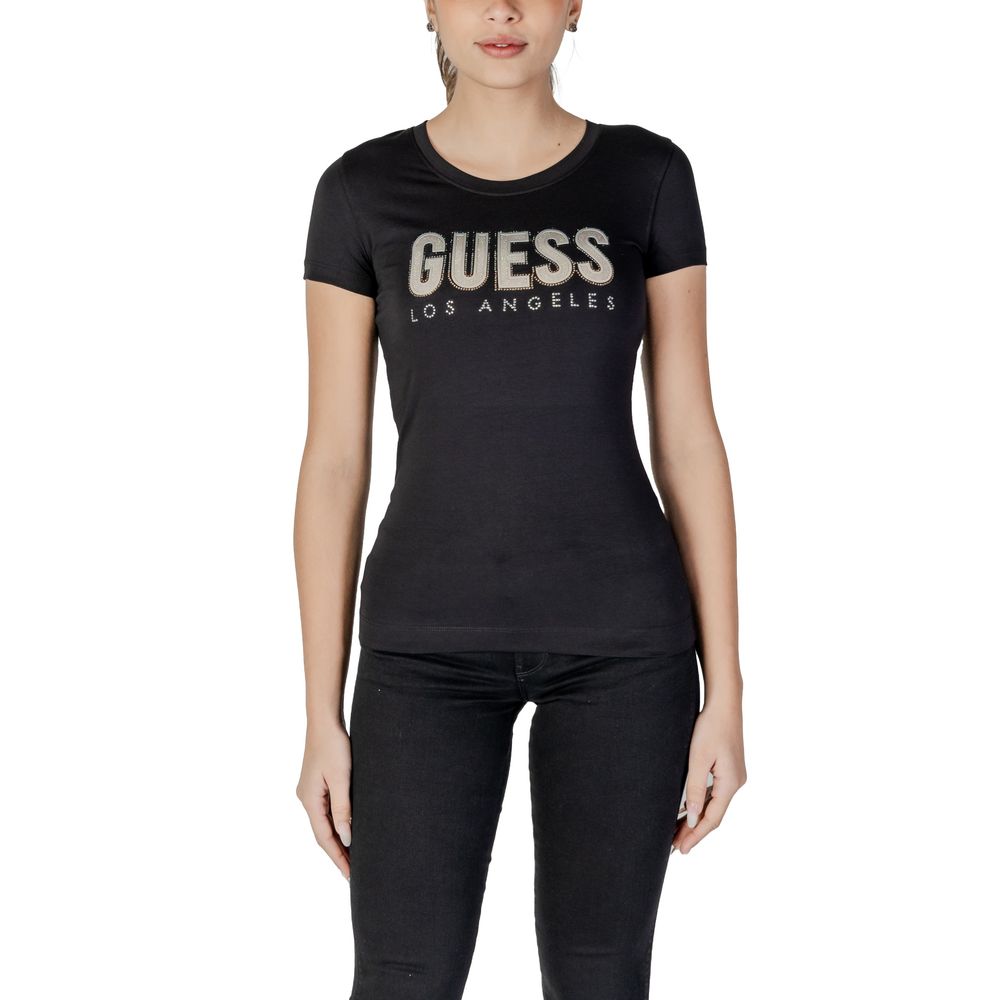 Guess Black Cotton Tops & T-Shirt