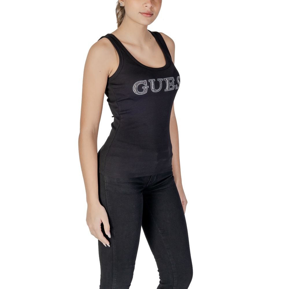 Guess Black Cotton Tops & T-Shirt