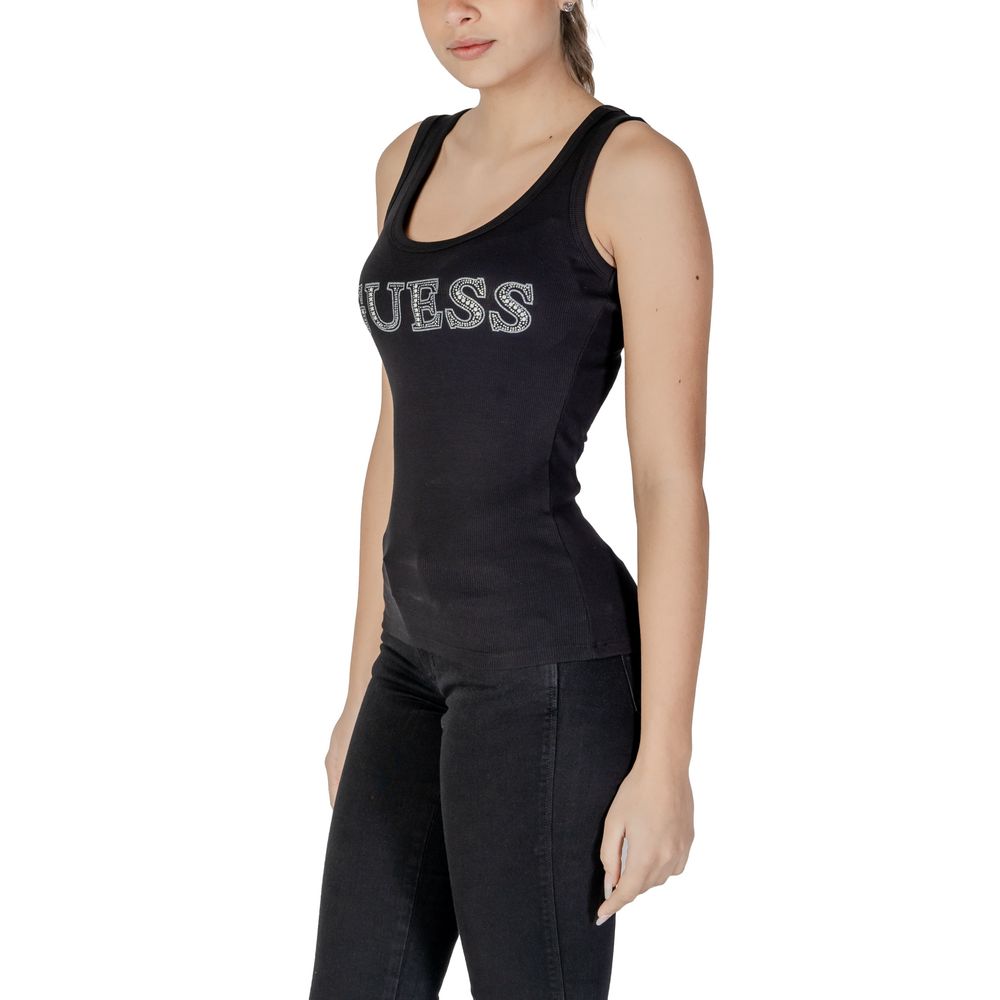 Guess Black Cotton Tops & T-Shirt