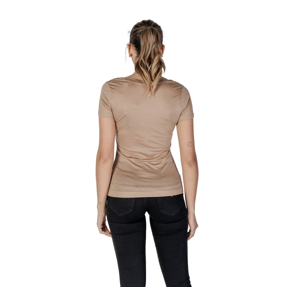 Guess Beige Lyocell Tops & T-Shirt