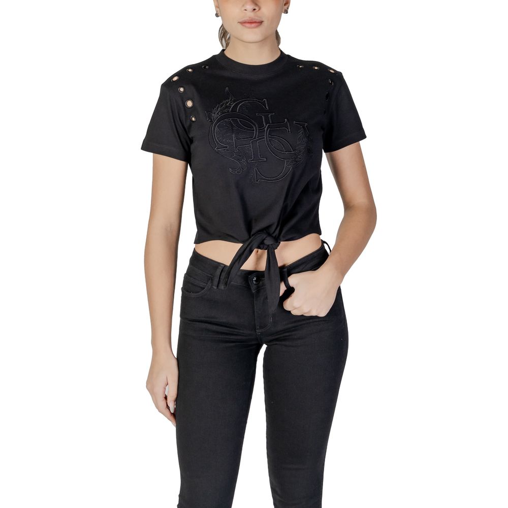 Guess Black Cotton Tops & T-Shirt