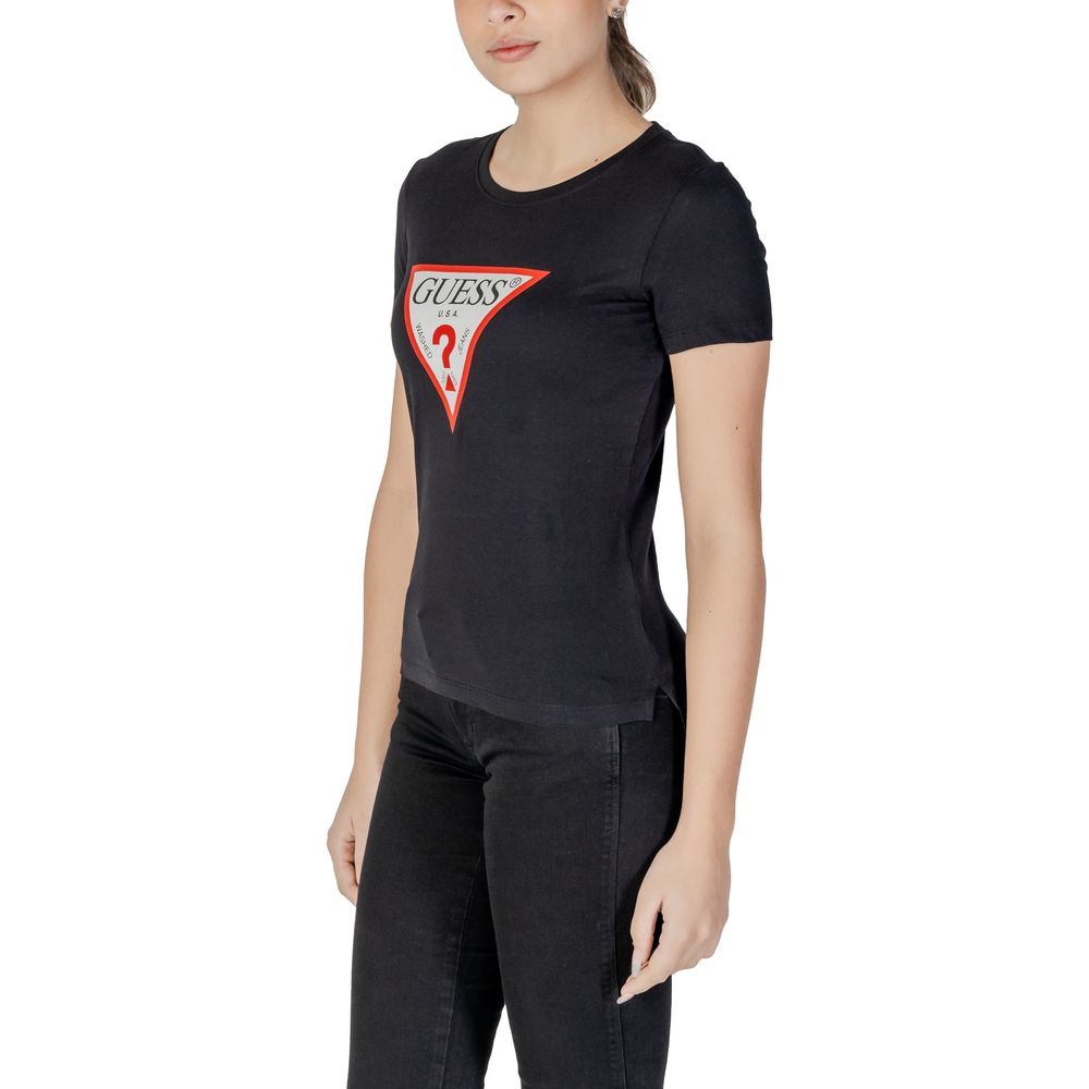 Guess Black Cotton Tops & T-Shirt