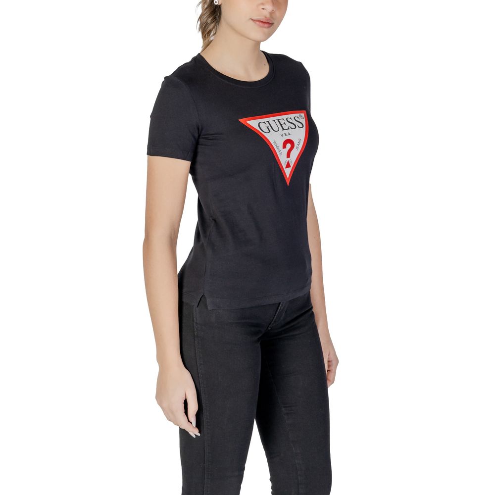 Guess Black Cotton Tops & T-Shirt