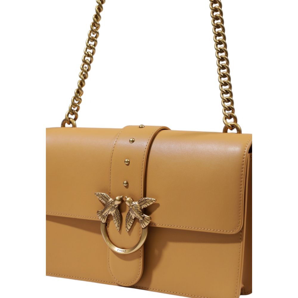 PINKO Beige Leather Handbag