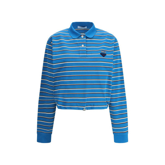 Prada Striped cotton Polo Sweater